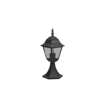 Lampadar exterior Trio LIVENZA metal, sticla, negru, transparent, E27, IP44 - 505760132
