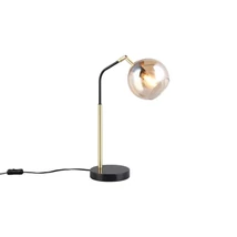 Veioza Trio PAXTON metal, sticla, auriu, chihlimbar, E14 - Trio-516900180