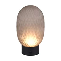 Veioza Trio FACETTE  metal, sticla, negru, gri, LED, 1W, 140lm, 3000K - Trio-564210154