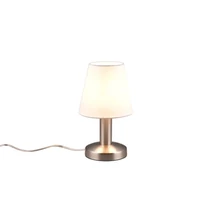 Veioza Trio MATS II metal, tesatura, nichel, alb, E14 - 599700101
