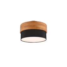 Plafoniera Trio SEASONS metal, lemn, tesatura, nichel, maro, negru, E14 - 611500202