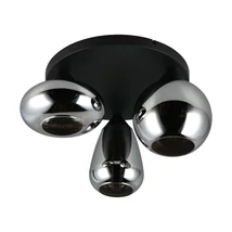 Plafoniera Trio LUMINA metal, sticla, negru, crom, E14 - 617030332