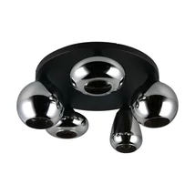 Plafoniera Trio LUMINA metal, sticla, negru, crom, E14 - 617030532