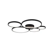 Plafoniera Trio RONDO metal, negru, LED, 3000K, 49W, 5800lm - 622610532