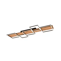 Plafoniera Trio HARPER metal, lemn, negru, maro, LED, 3000K, 42W, 5700lm - 622910532