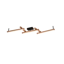Plafoniera Trio BELLARI metal, lemn, negru, maro, LED, 2700K-6500K, 36W, 4200lm - 626410530