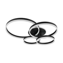 Plafoniera Trio DRAKE metal, acril, negru, alb, LED, 50W, 2700 -6500K, 5850Lm - 632210432