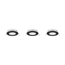 Spot incastrabil Trio HIMAL metal, plastic, negru, LED, 3x 3.5W, 2700-4000K, 3x 450Lm, IP65 - 635110302