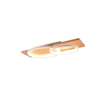 Plafoniera Trio BARCA metal, lemn, alb, maro, LED, 3000K, 30W, 3500lm - 641110231
