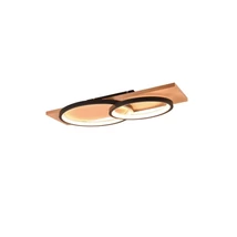 Plafoniera Trio BARCA metal, lemn, negru, maro, LED, 3000K, 30W, 3500lm - 641110232