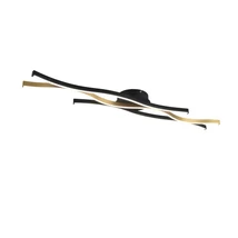 Plafoniera Trio BLAZE metal, negru, alama, LED, 2300K-3000K-4000K, 35W, 4300lm - 641210308
