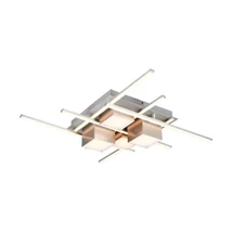 Plaoniera Trio ROGER metal, nichel, LED, 35W, 4050lm, 2700K-6500K - Trio-647810407