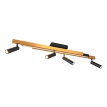 Plafoniera Trio ZENO, metal, negru, auriu, LED, 24W, 1500lm+2600lm, 2700K-6500K - Trio-648310580
