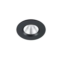 Spot incastrabil pentru baie Trio ZAGROS metal, negru, LED, 3000K, 5.5W, 345lm, IP65 - 650710132