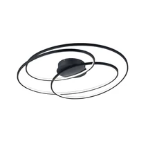 Plafoniera Trio GALE metal, negru, LED, 3000K, 50W, 7000lm - 673918032