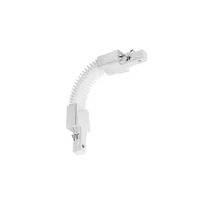 Element de legatura flexibila pentru sina 2 faze Trio DUOLINE plastic, alb - 702031