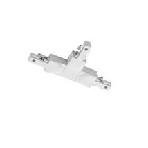Element de legatura forma T pentru sina 2 faze Trio DUOLINE plastic, alb - 702331B