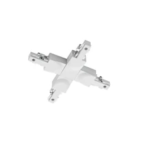 Element de legatura forma X pentru sina 2 faze Trio DUOLINE plastic, alb - 702431