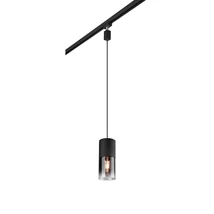 Pendul Trio DUOLINE plastic, sticla, negru, fumuriu, E27 - Trio-73060132