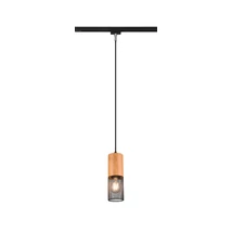 Sursa de lumina pentru sina 2 faze Trio DUOLINE metal, lemn, negru, maro, E27 - 73430132
