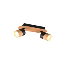 Spot Trio ARUNI metal, lemn, negru, maro, GU10 - 801100232