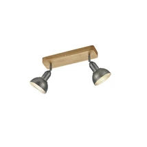 Spot Trio DELHI metal, lemn, nichel, maro, E14 - 803400267