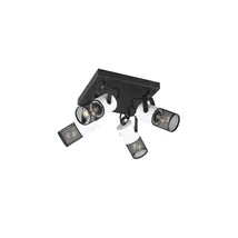 Spot Trio TOSH metal, lemn, negru, alb, E14 - 804300434
