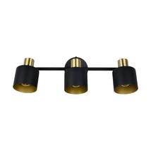 Plafoniera Trio EVA metal, negru, auriu, E14 - 868800380