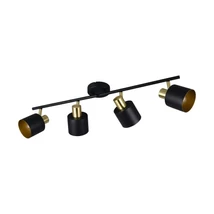 Plafoniera Trio EVA metal, negru, auriu, E14 - 868800480