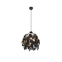 Pendul Trio LEAVY metal, plastic, negru, auriu, E27 - R10461932