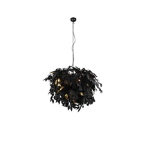 Pendul Trio LEAVY metal, plastic, negru, auriu, E14 - R10464032