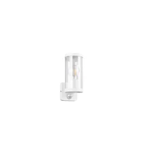 Aplica de perete exterioara cu senzor Trio BONITO metal, alb, transparent, E27, IP44 - R21599131