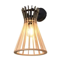 Aplica de perete Trio ALICE metal, lemn, negru, natural, E27 - Trio-R21861736