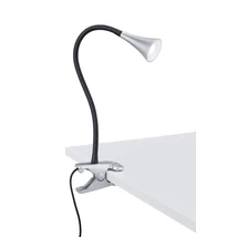 Veioza cu clema Trio VIPER plastic, argintiu, negru, LED, 3000K, 3W, 350lm - R22398187