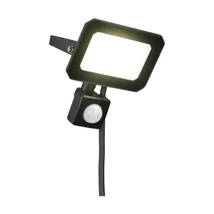 Reflector Trio FUNCHAL metal, sticla, negru, transparent, LED, 20W, 1800lm, 4000K, IP65 - Trio-R23349132