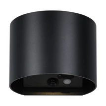 Aplica de perete de exterior cu senzor Trio GENIE metal, negru, 2W, 3000K, 300Lm, IP44 - R24161632