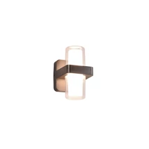 Aplica de perete exterioara Trio LIMEIRA plastic, negru, transparent, LED, 3000K, 7W, 760lm, IP44 - R24266232