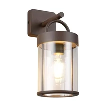 Aplica de perete exterior Trio ALMERIA metal, plastic, maro, transparent, E27, IP44 - Trio-R26476124