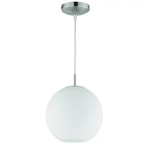 Pendul Trio MOON metal, sticla, nichel, alb, E27 - R30152507