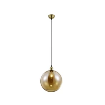 Pendul Trio DINO metal, sticla, alama, chihlimbar, E27 - R30771004