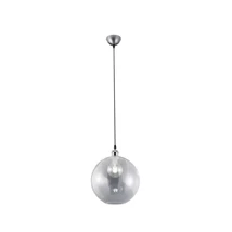 Pendul Trio DINO metal, sticla, nichel, transparent, E27 - Trio-R30771007