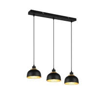Pendul Trio PUNCH metal, auriu, negru, E27 - R30813032