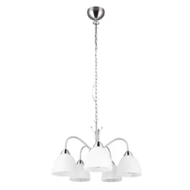 Candelabru Trio DOBBY, metal, sticla, nichel, albastru, E27 - Trio-R31055007