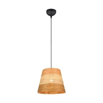 Pendul Trio JOELINE hartie, negru, maro, E27 - Trio-R31731926