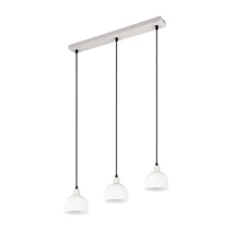 Pendul Trio MOLLY, metal, sticla, gri, alb, E14 - Trio-R31863076