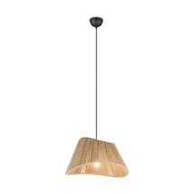 Pendul Trio VALERIE metal, iuta, negru, natural, E27 - Trio-R31881036