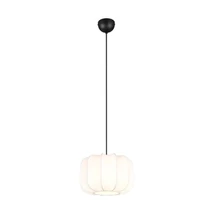 Pendul Trio MADELINE metal, textil, negru, alb, E27 - Trio-R31971001