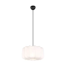 Pendul Trio MADELINE metal, textil, negru, alb, E27 - Trio-R31971901