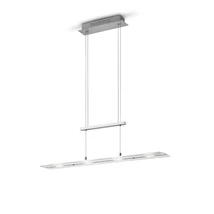 Pendul Trio MILOS metal, sticla, nichel, transparent, LED, 3000K, 4x5W, 2200lm - R32004107