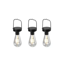 Lampa decor exterior Trio CAMPUS metal, plastic, negru, transparent, LED, IP44 - R35146132